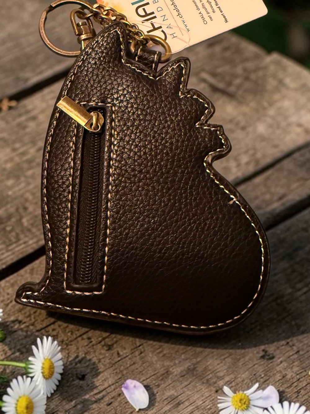 CHALA black CAT COIN POUCH BAG CHARM keychain - Picture 5 of 8